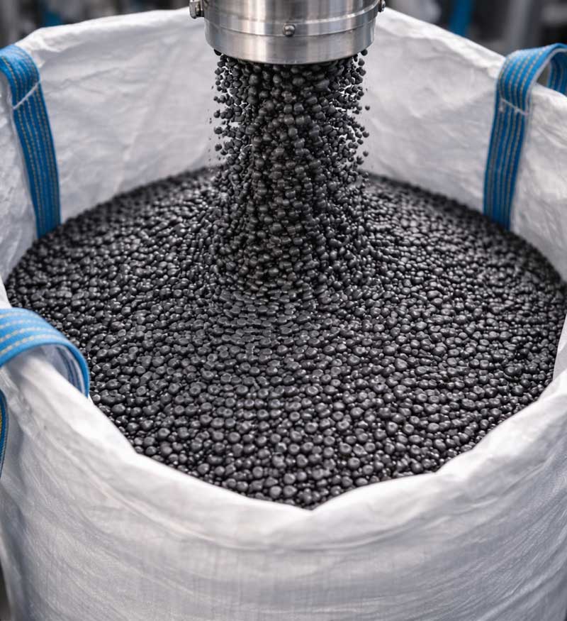 Pakowanie granulatu w firmie Green Koltex